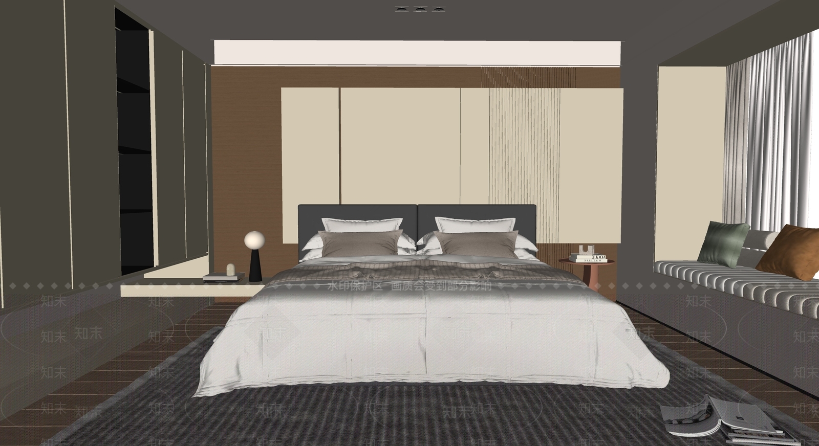 现代家居卧室SU模型下载【ID:1203928916】