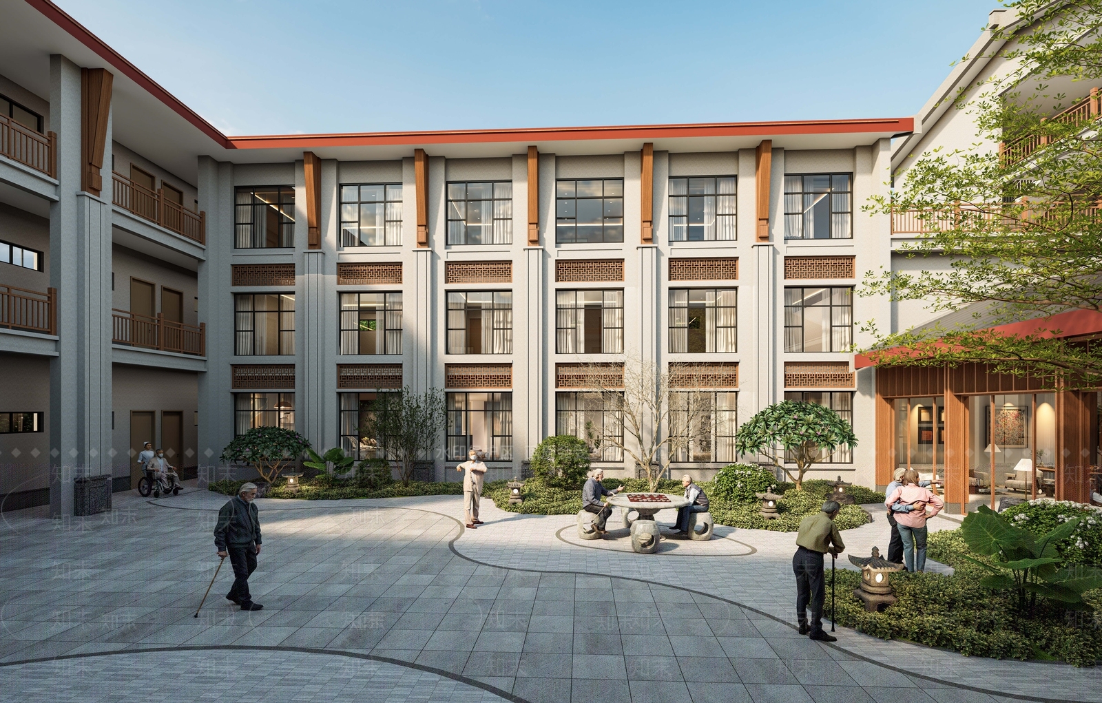 新中式其他公共建筑SU模型下载【ID:1203928917】