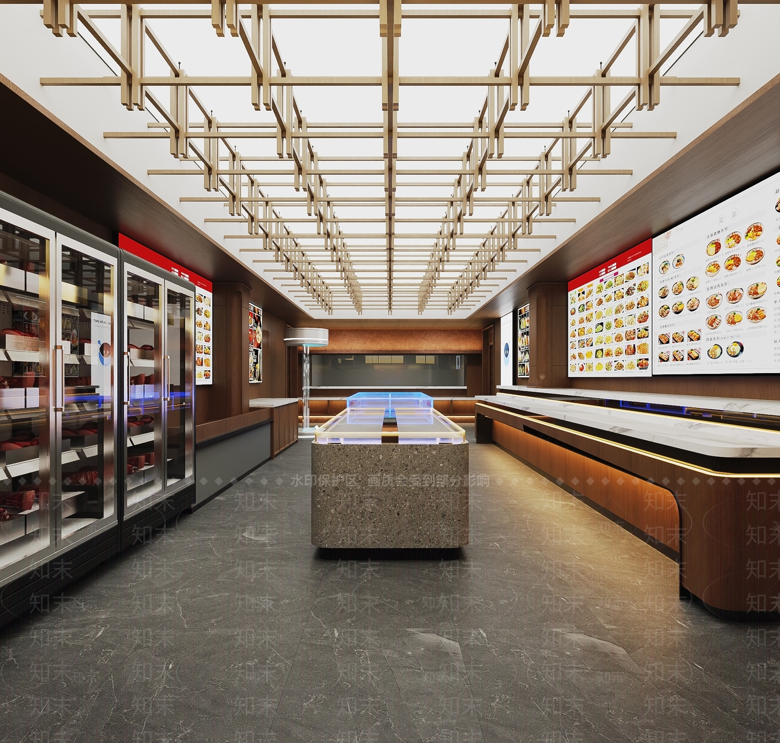 新中式中式中餐厅3D模型下载【ID:1203931728】