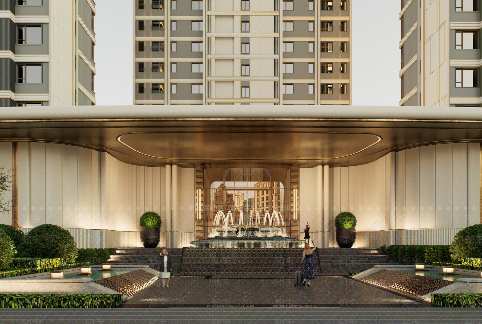 现代高层住宅SU模型下载【ID:1203939085】