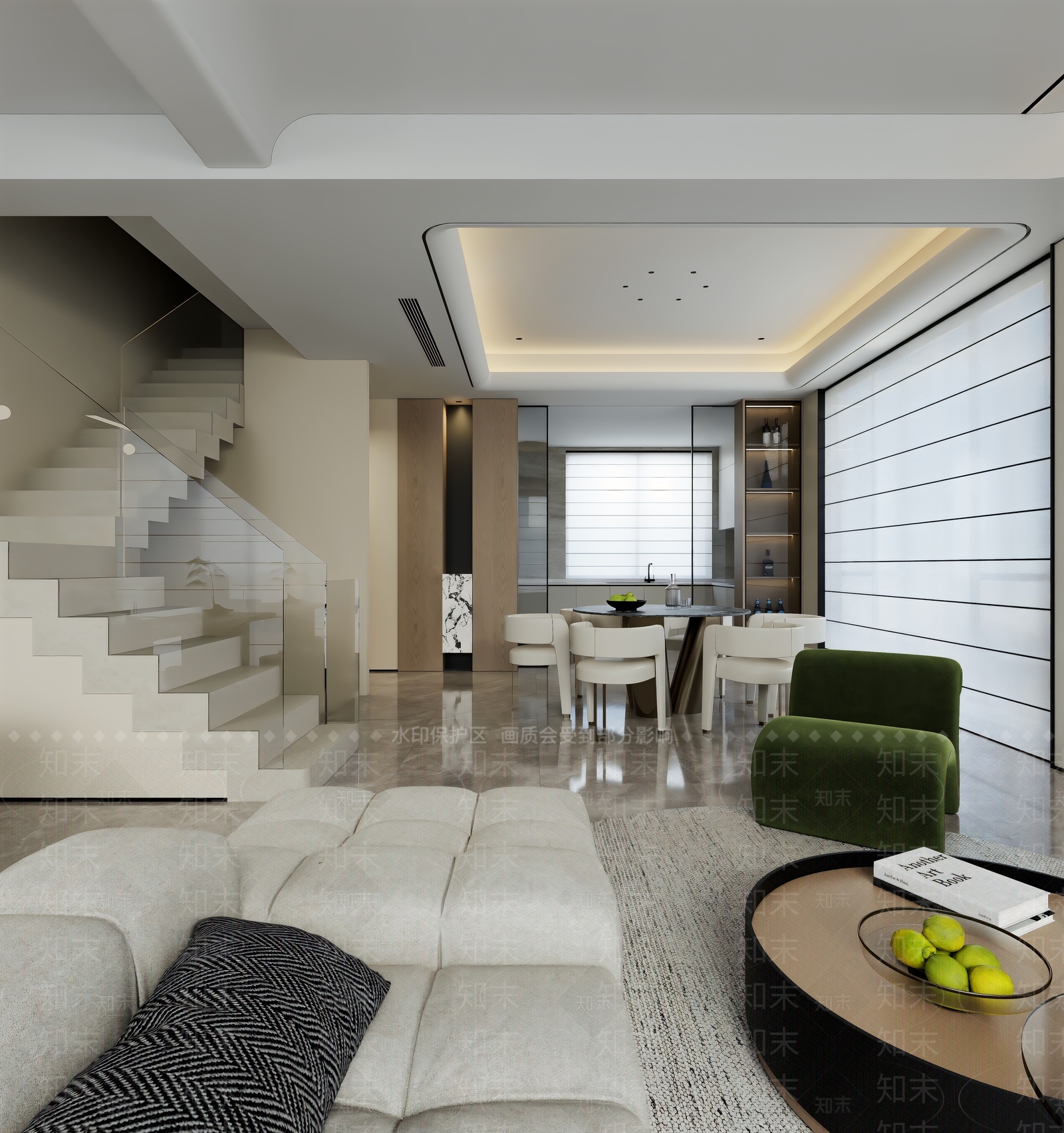 现代轻奢家居餐厅3D模型下载【ID:1203935968】