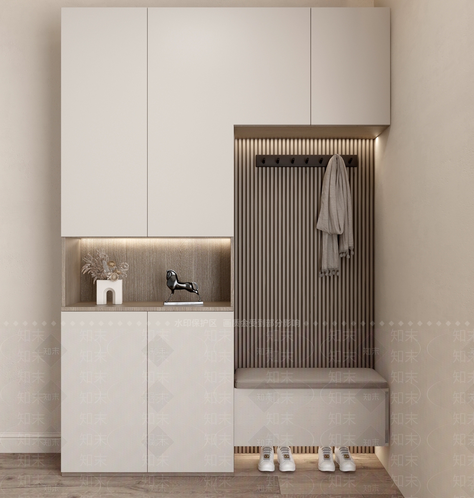 现代玄关柜3D模型下载【ID:1203939116】