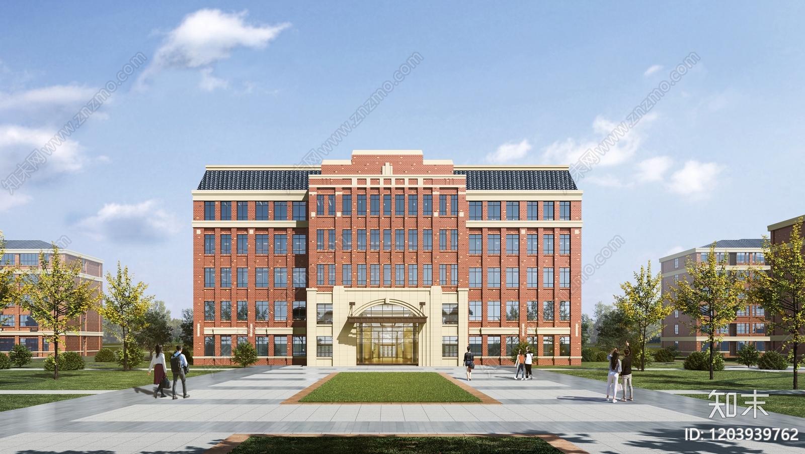 简欧简约办公楼建筑施工图下载【ID:1203939762】