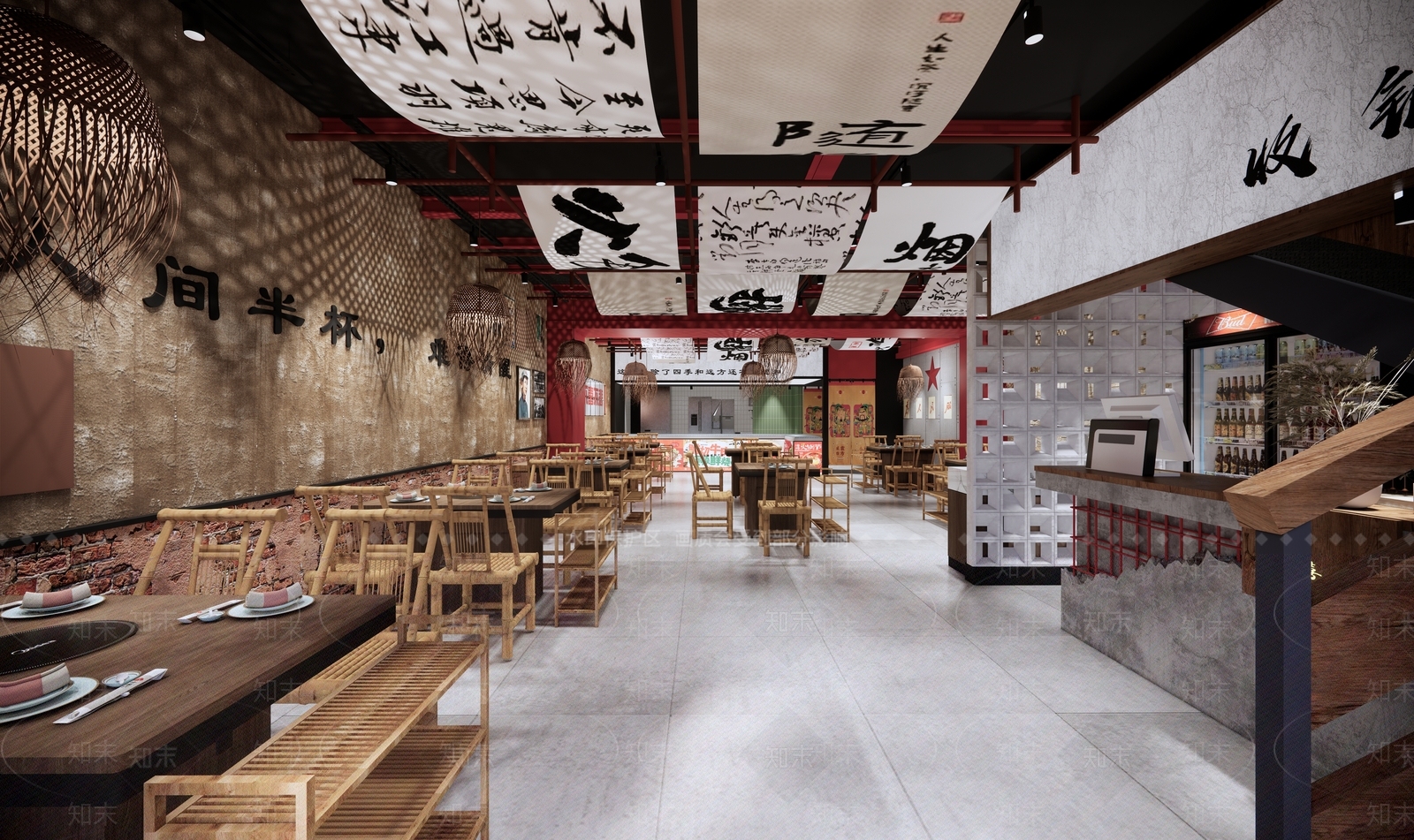 工业现代火锅店SU模型下载【ID:1203939728】