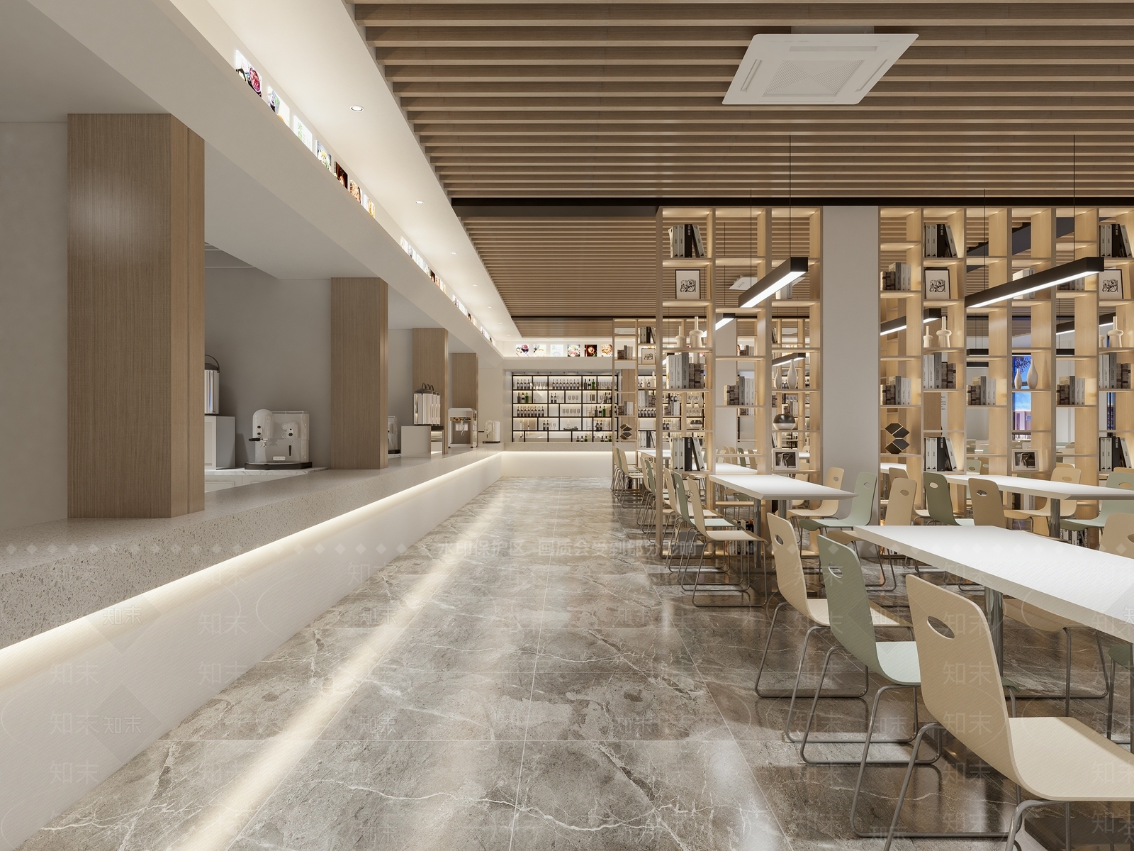 现代食堂3D模型下载【ID:1203941748】