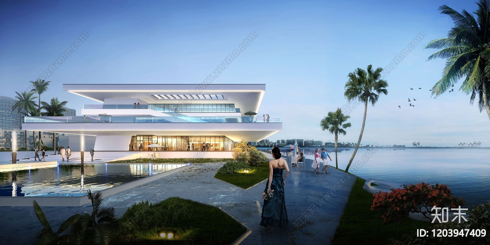 现代小区建筑下载【ID:1203947409】
