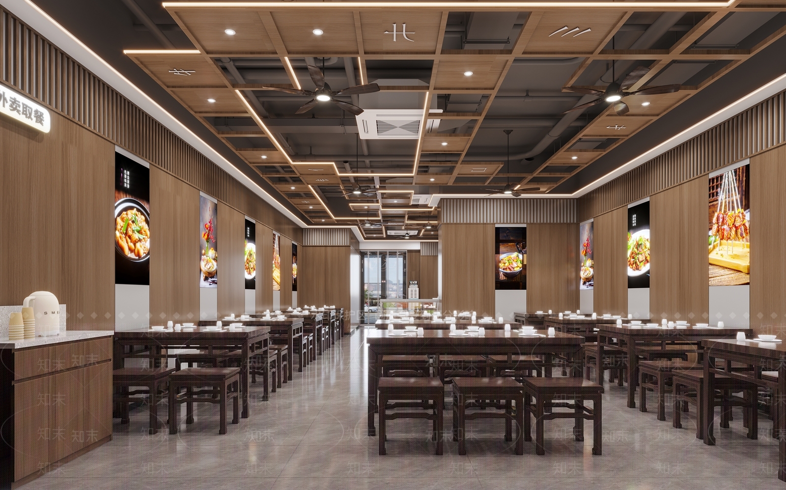 新中式中餐厅3D模型下载【ID:1203954241】