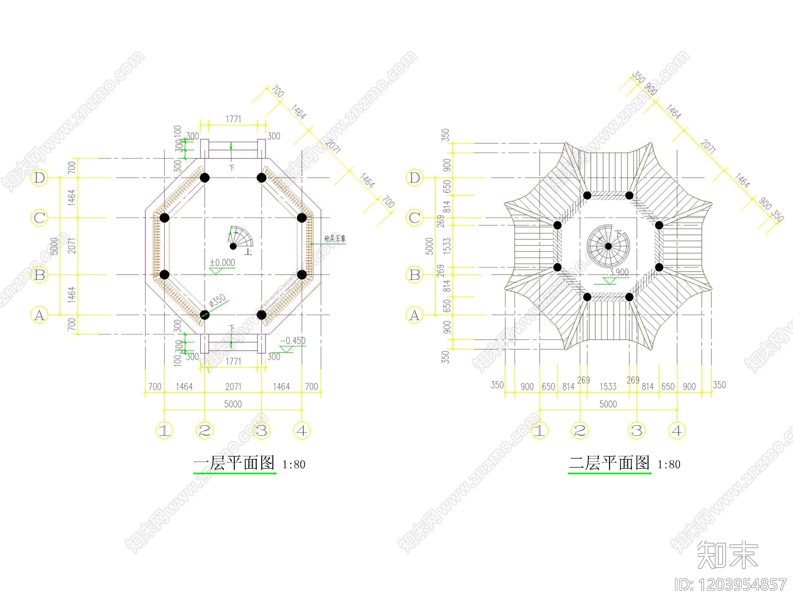 仿古建筑cad施工图下载【ID:1203954857】