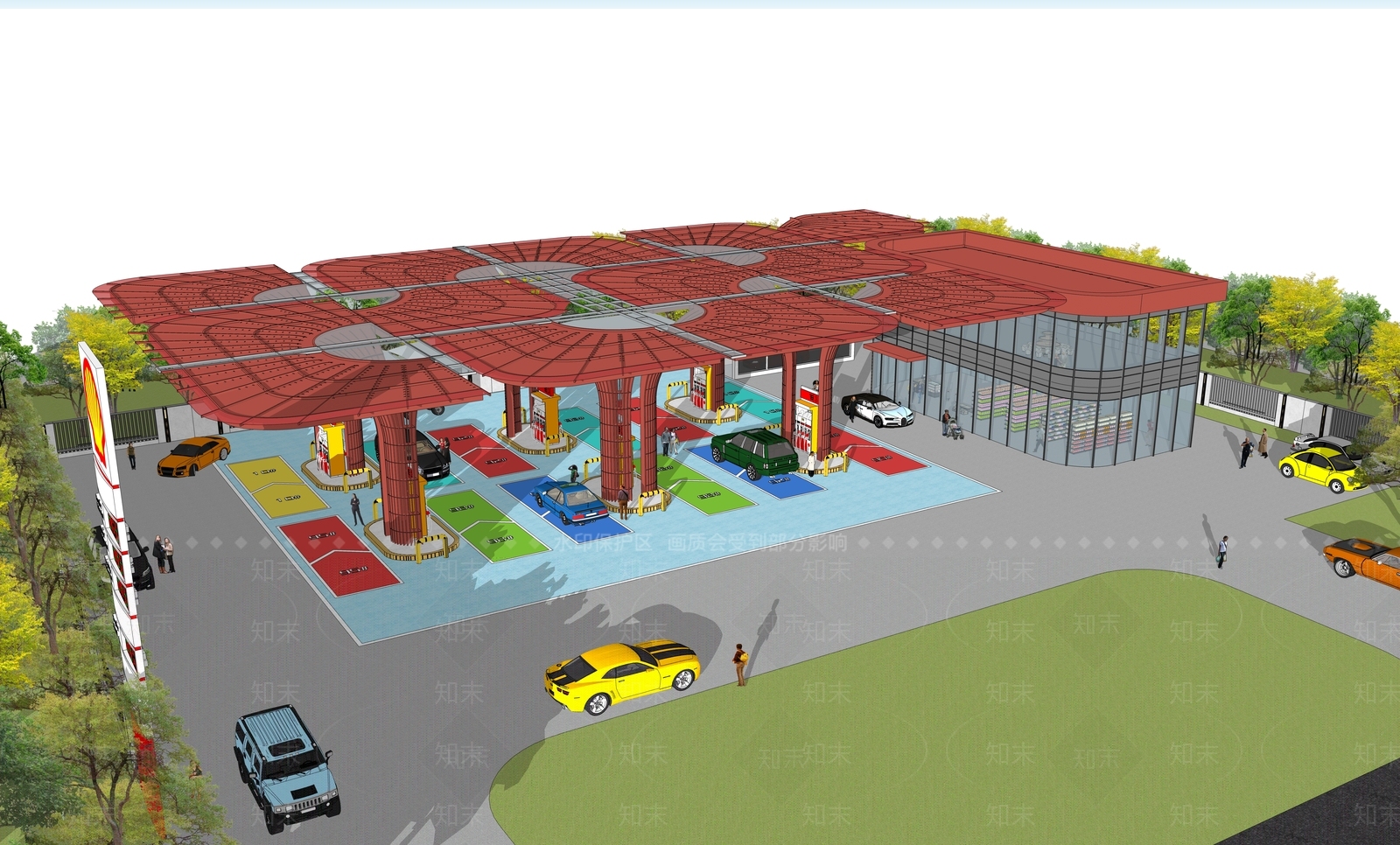现代新中式其他公共建筑SU模型下载【ID:1203959656】
