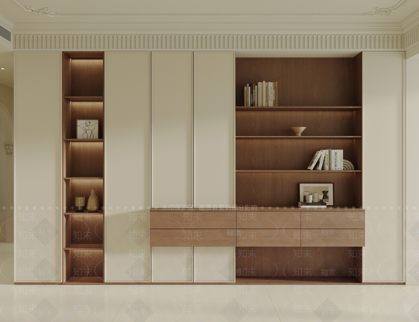 奶油原木其他柜子3D模型下载【ID:1203961828】