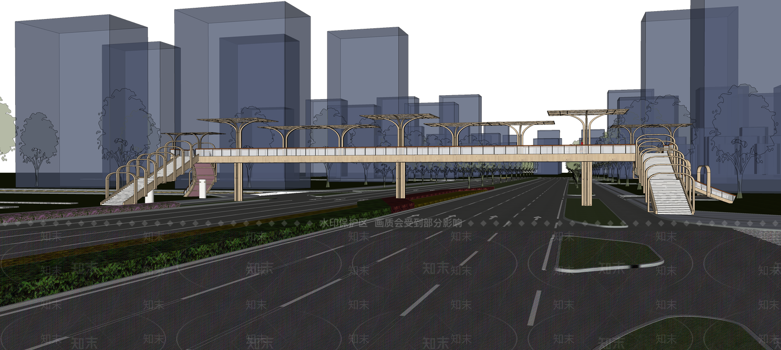 现代天桥SU模型下载【ID:1203967239】