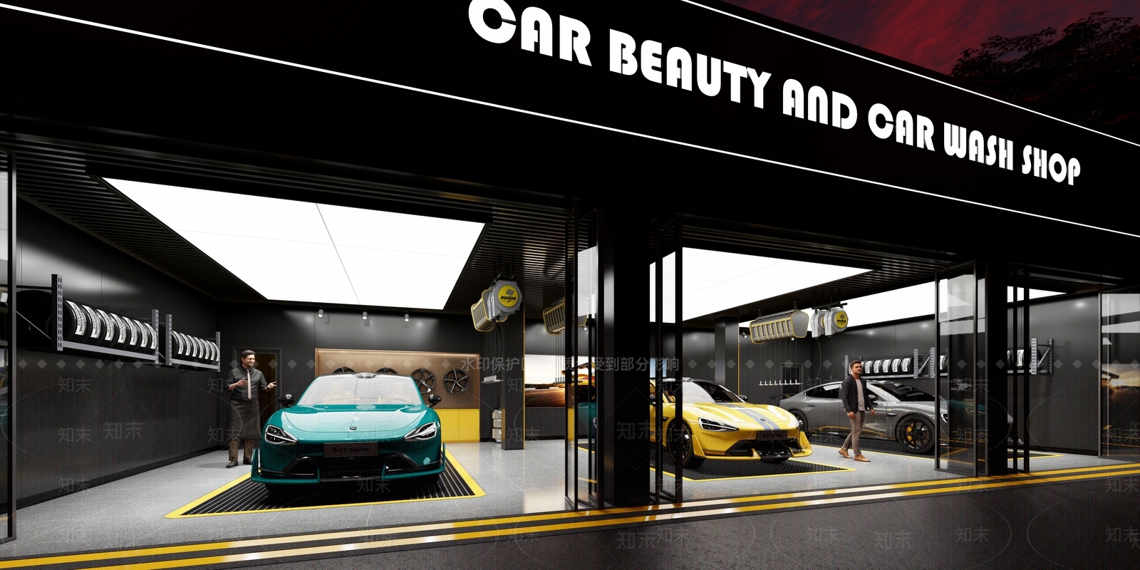 现代汽车4S店SU模型下载【ID:1203967386】