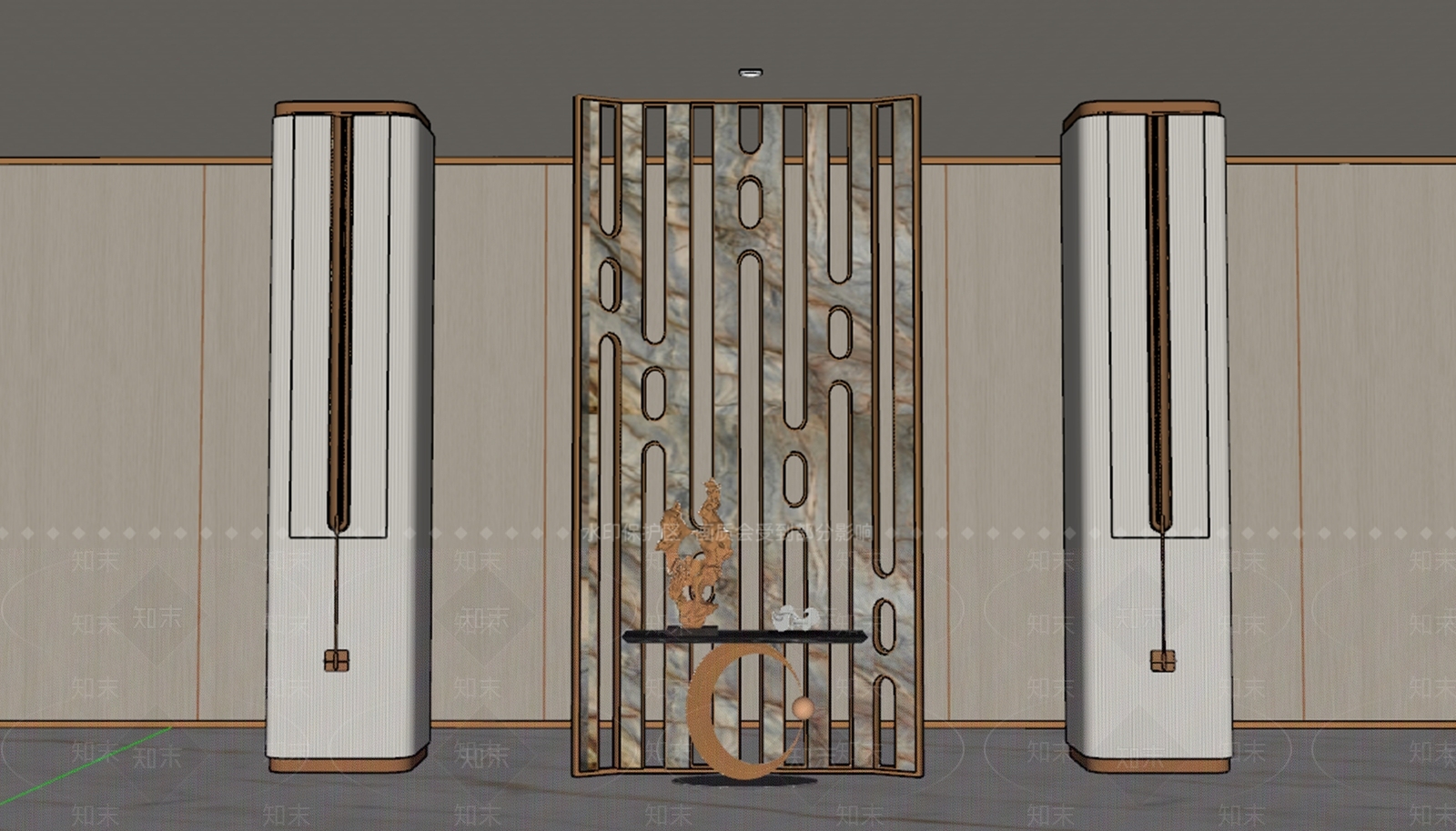 现代轻奢玄关SU模型下载【ID:1203972009】