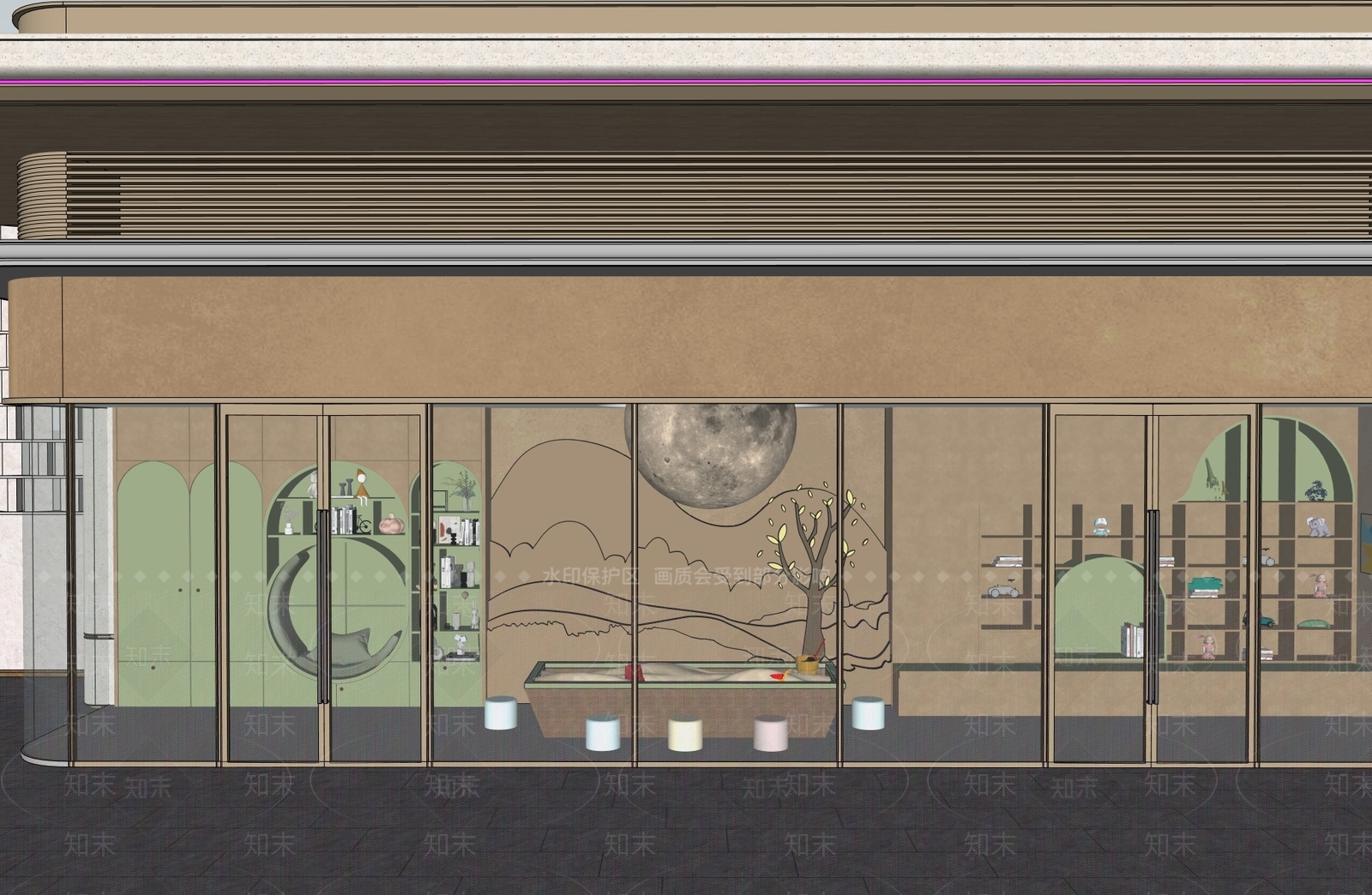 现代极简手工坊SU模型下载【ID:1203972217】