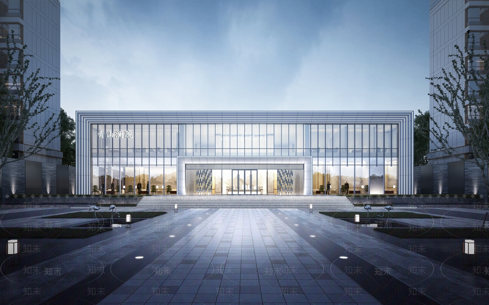 现代小区建筑SU模型下载【ID:1203973150】