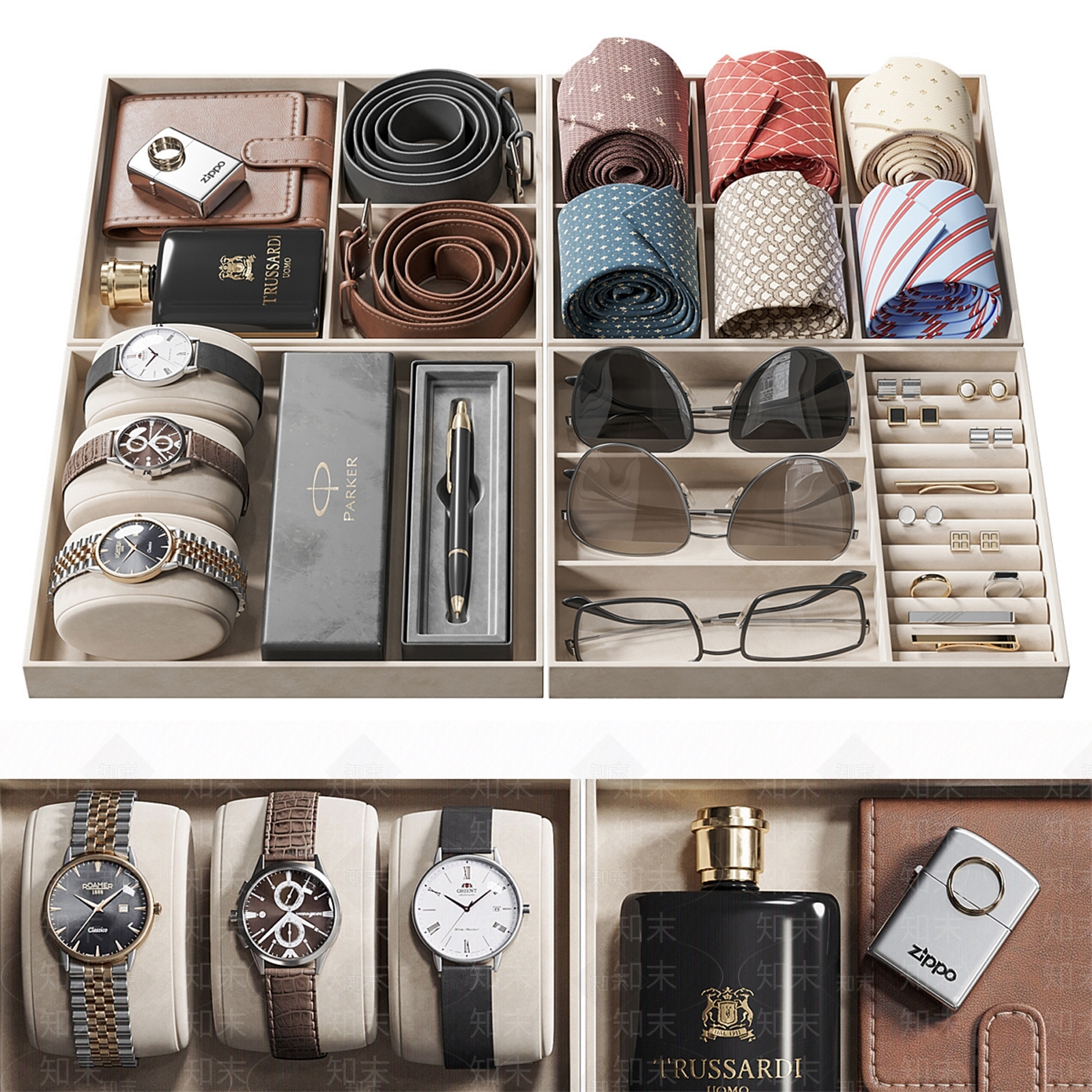 现代首饰柜3D模型下载【ID:1204143446】