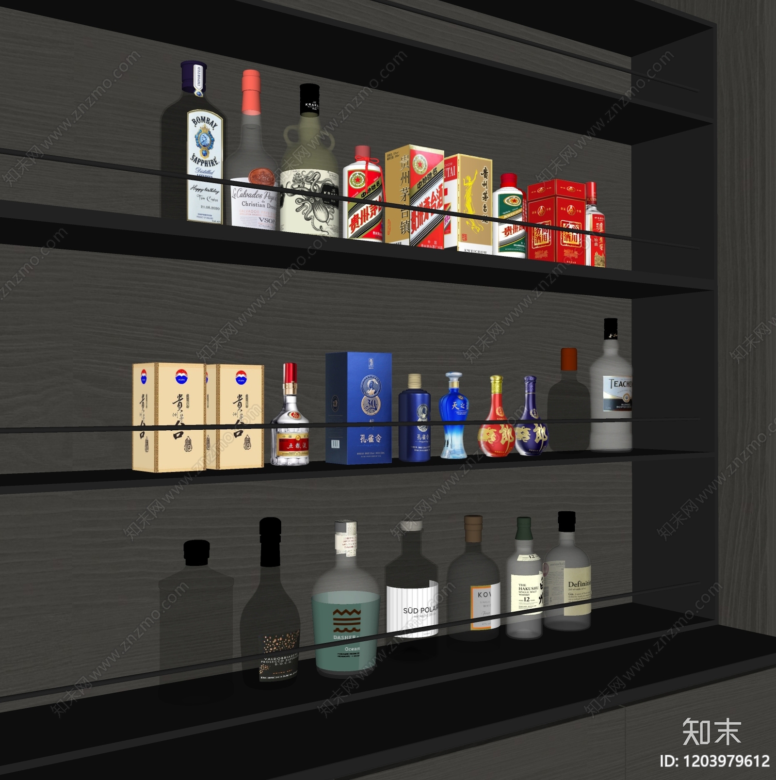 现代酒架SU模型下载【ID:1203979612】