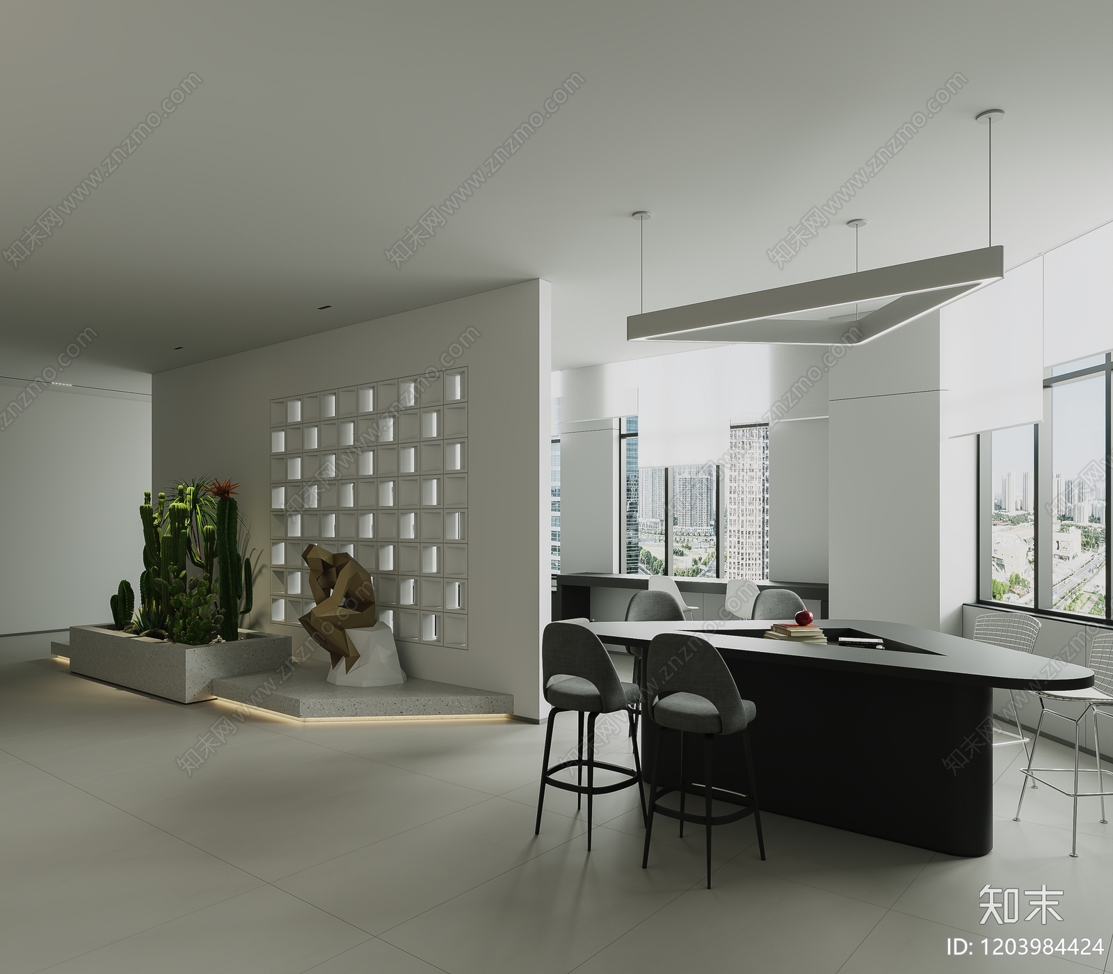 现代简约茶水间3D模型下载【ID:1203984424】