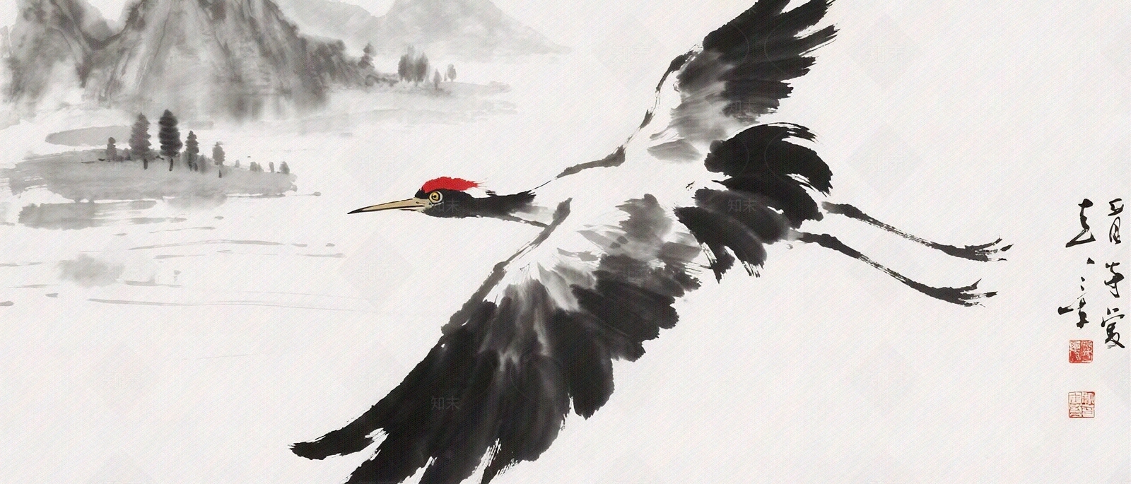 新中式壁画贴图下载【ID:1203991587】