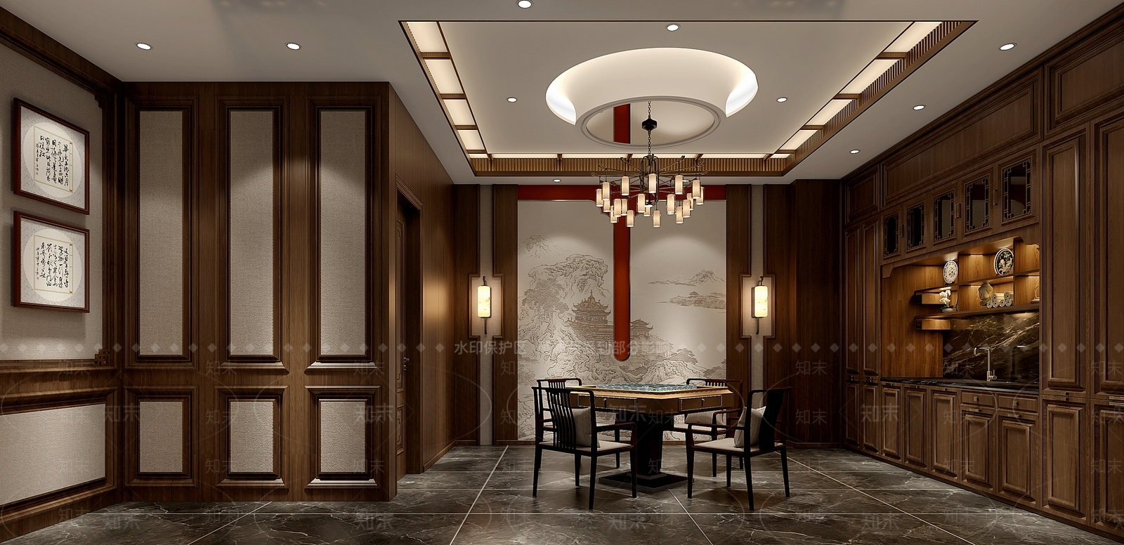 中式包厢3D模型下载【ID:1204214843】