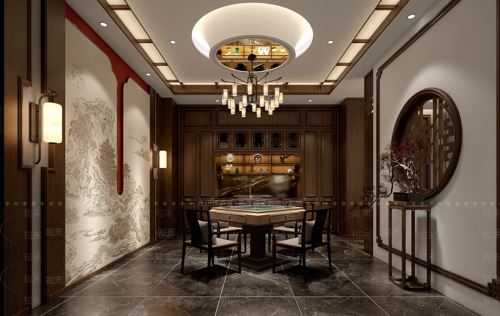 中式包厢3D模型下载【ID:1204214843】