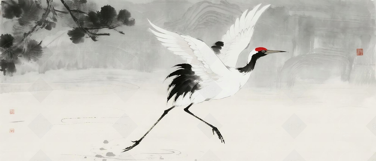 新中式壁画贴图下载【ID:1203991518】