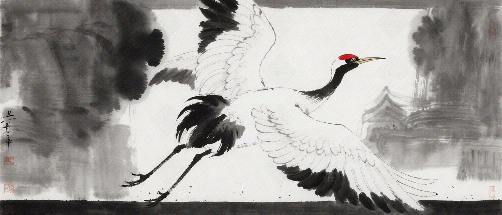 新中式壁画贴图下载【ID:1203991688】