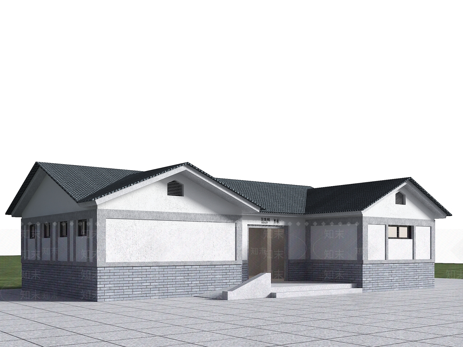 现代公共卫生间3D模型下载【ID:1203992208】