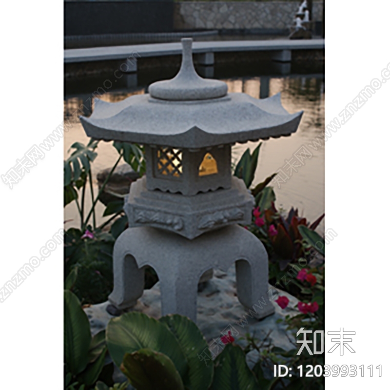 新中式日式枯山水施工图下载【ID:1203993111】