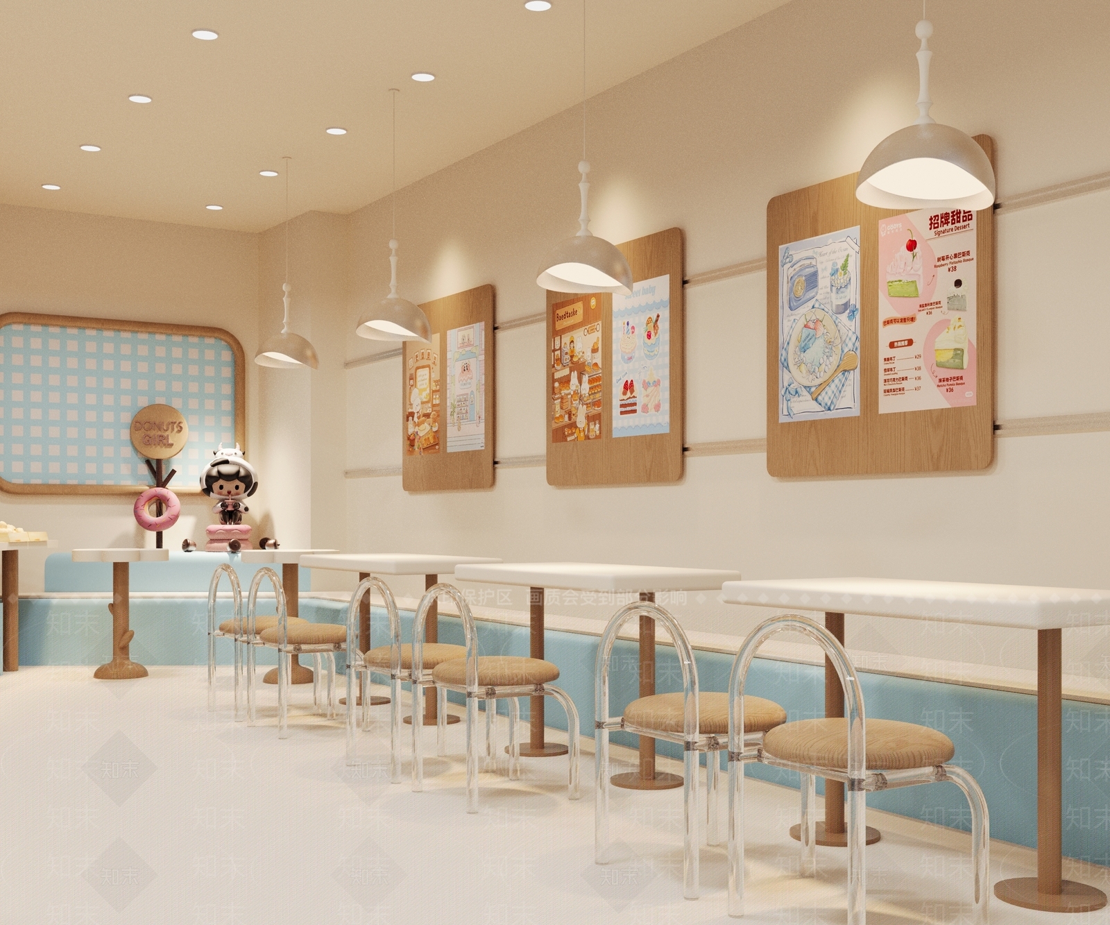 奶油甜品面包店3D模型下载【ID:1203994502】