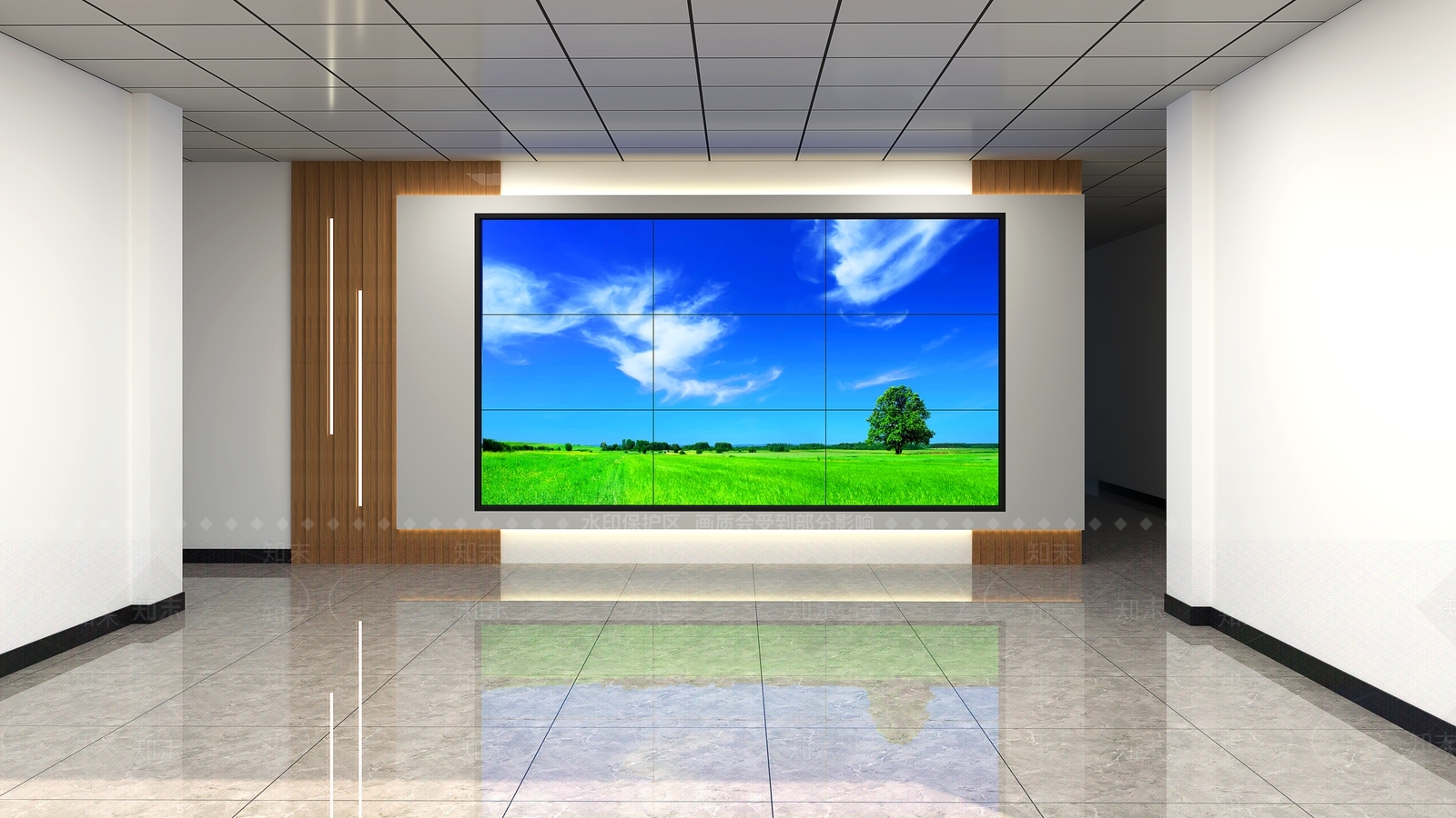 现代新中式科技展厅SU模型下载【ID:1203996709】