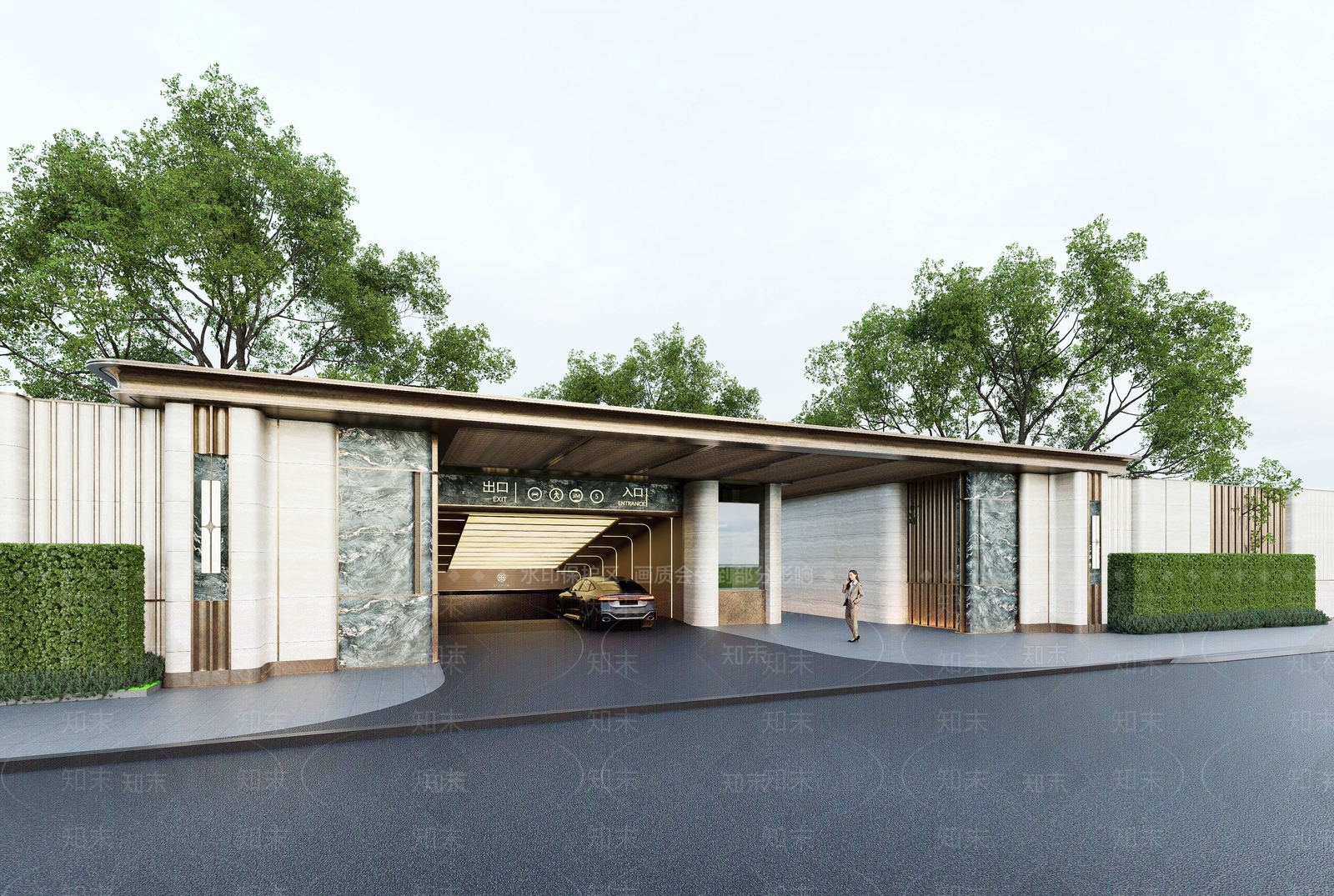 简约意式小区景观SU模型下载【ID:1204003322】