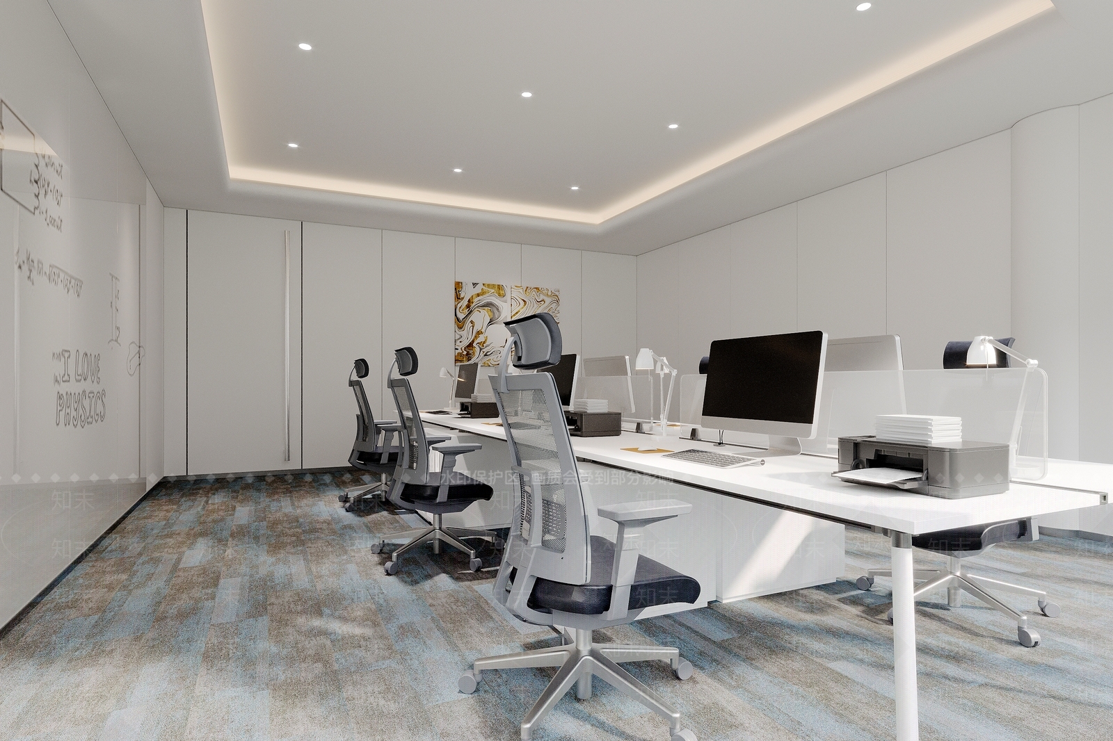 现代极简其他办公空间3D模型下载【ID:1204006394】
