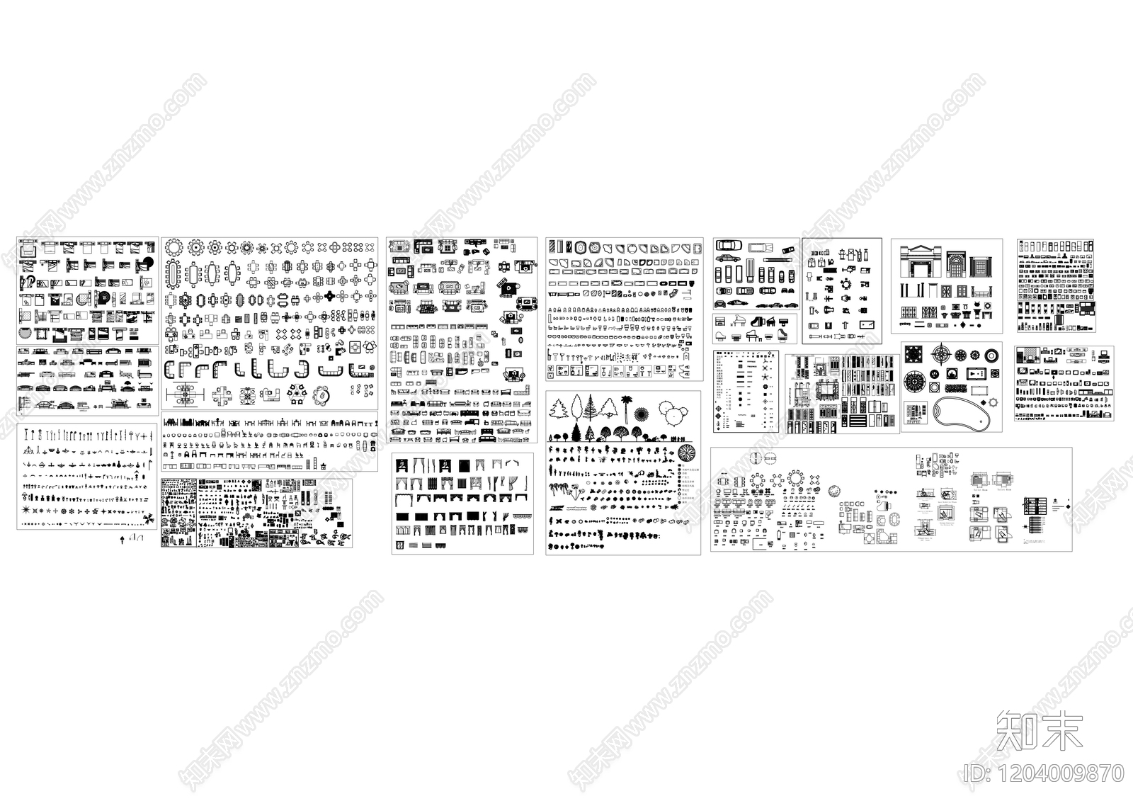 现代家装图库施工图下载【ID:1204009870】