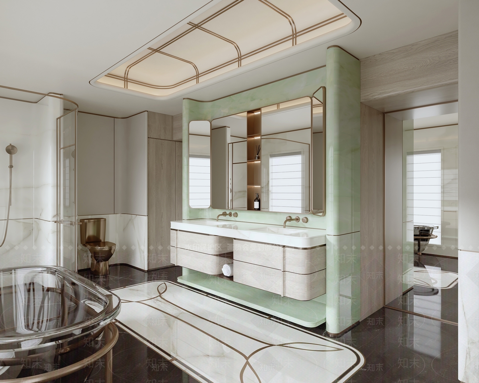 轻奢卫生间3D模型下载【ID:1204010069】