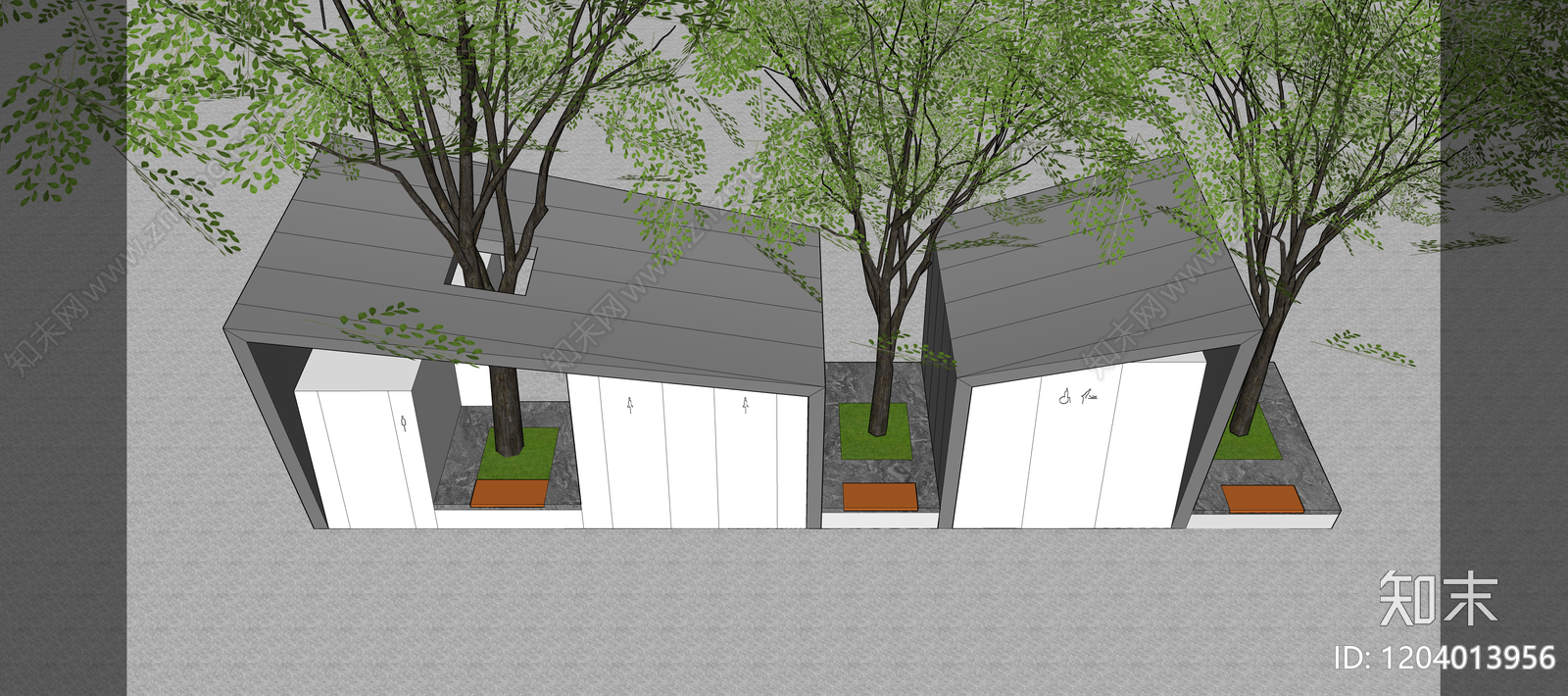 现代小公建SU模型下载【ID:1204013956】