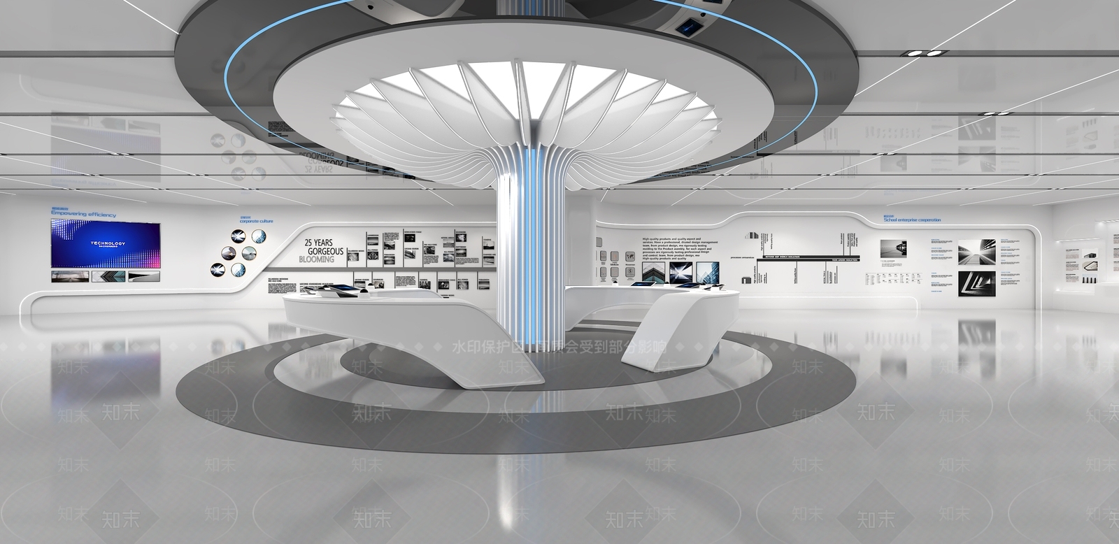 现代企业展厅3D模型下载【ID:1204016868】