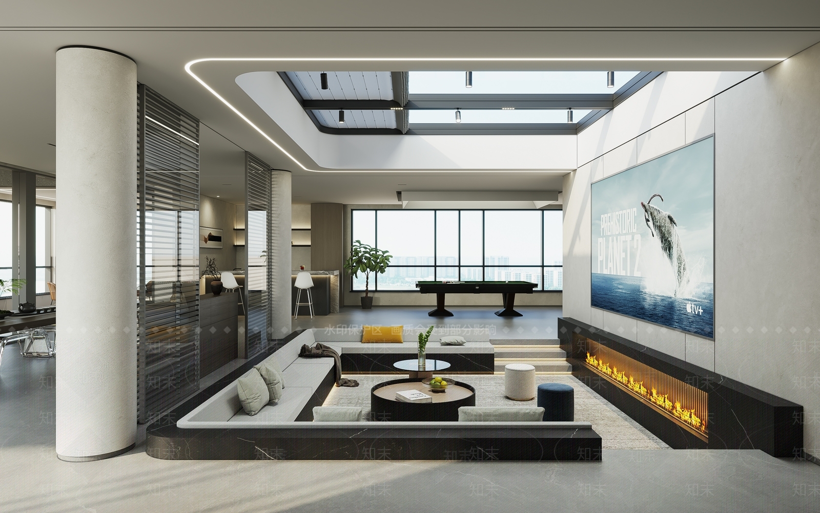 现代休息区3D模型下载【ID:1204024761】