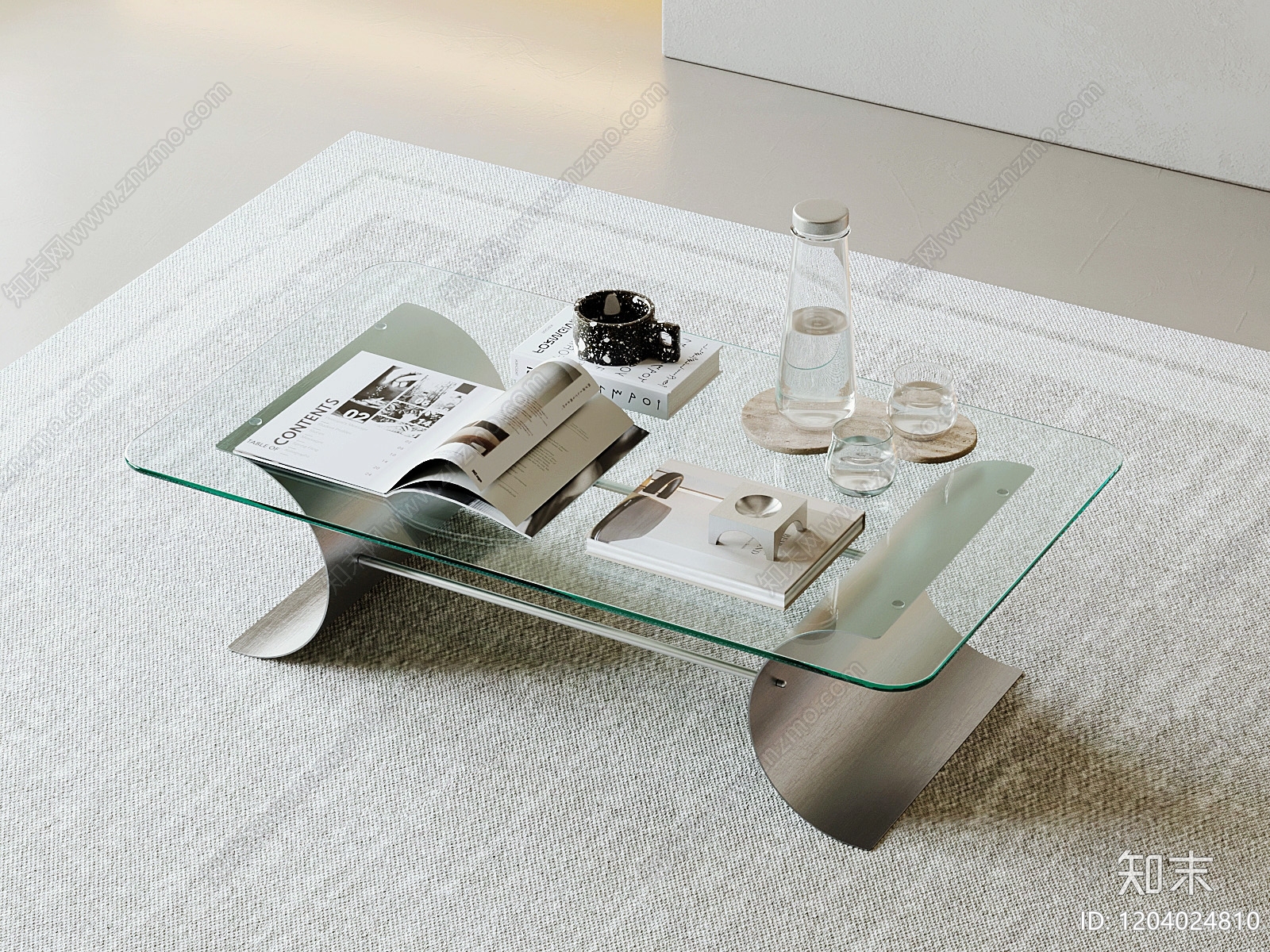 现代中古茶几SU模型下载【ID:1204024810】