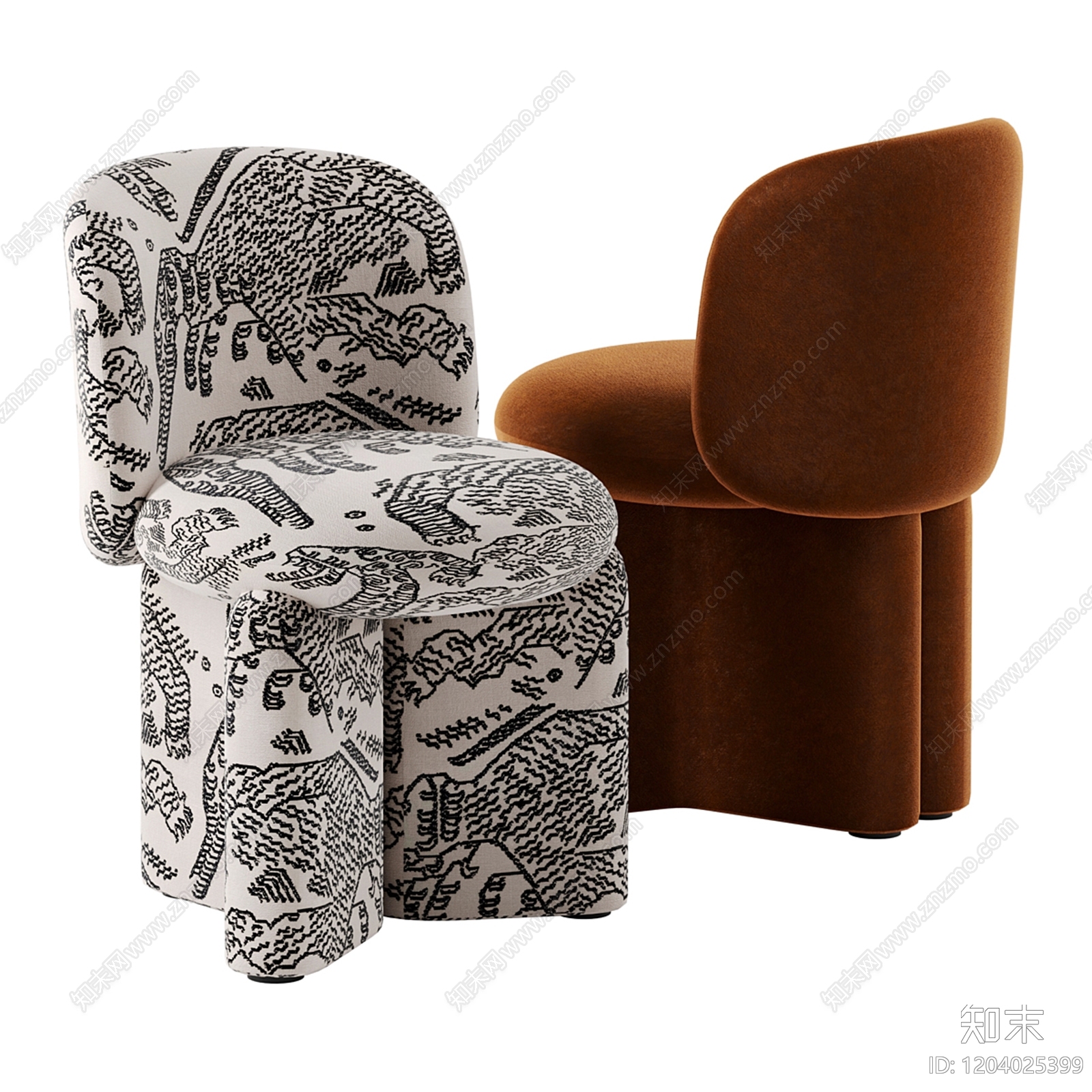 现代休闲椅SU模型下载【ID:1204025399】