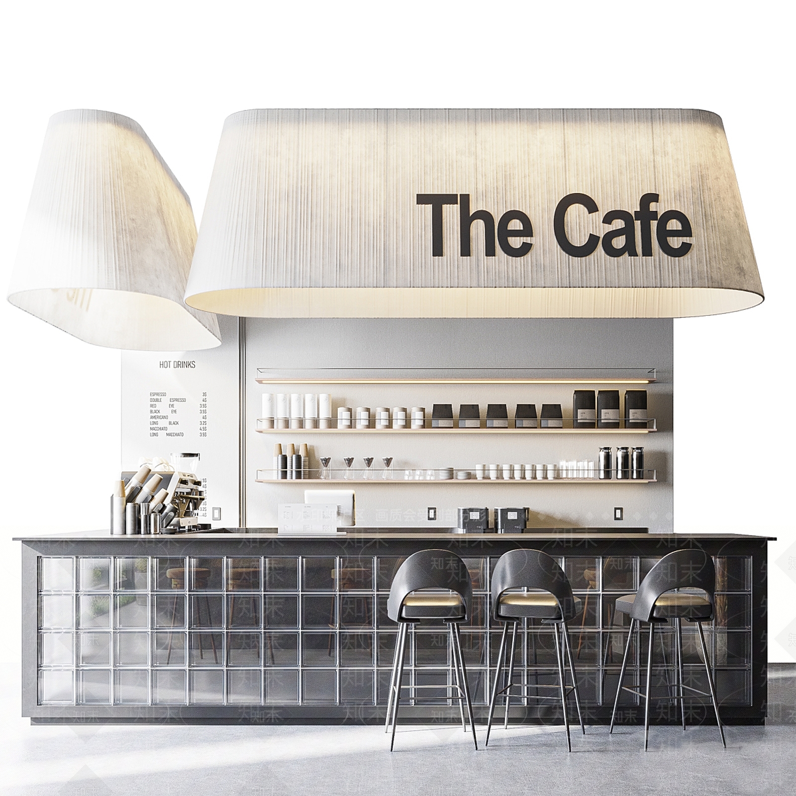 现代咖啡厅3D模型下载【ID:1204025445】