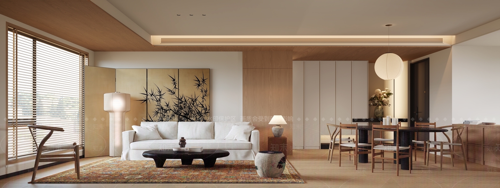 现代家居客厅3D模型下载【ID:1222027216】