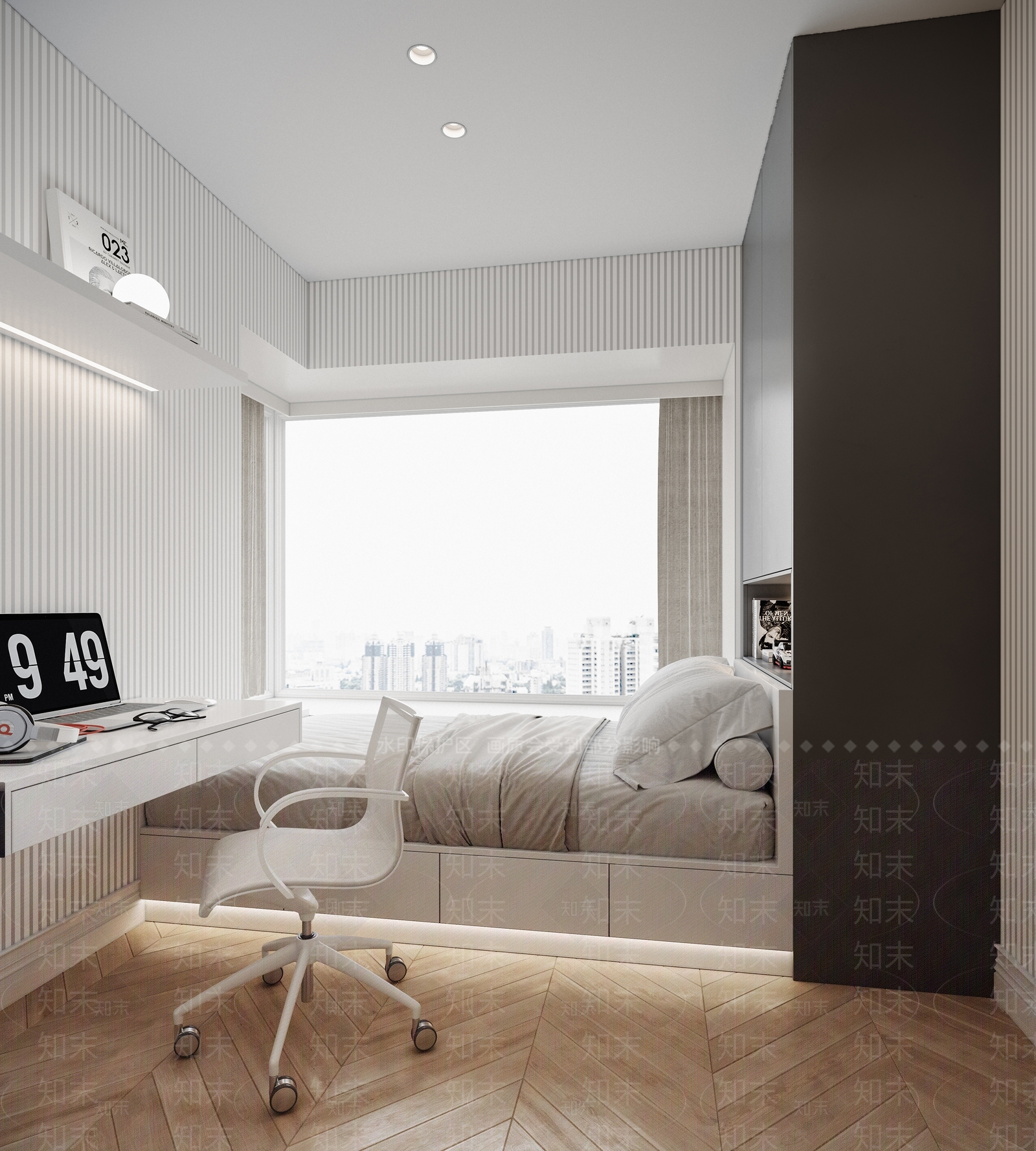 榻榻米卧室3D模型下载【ID:1204031862】