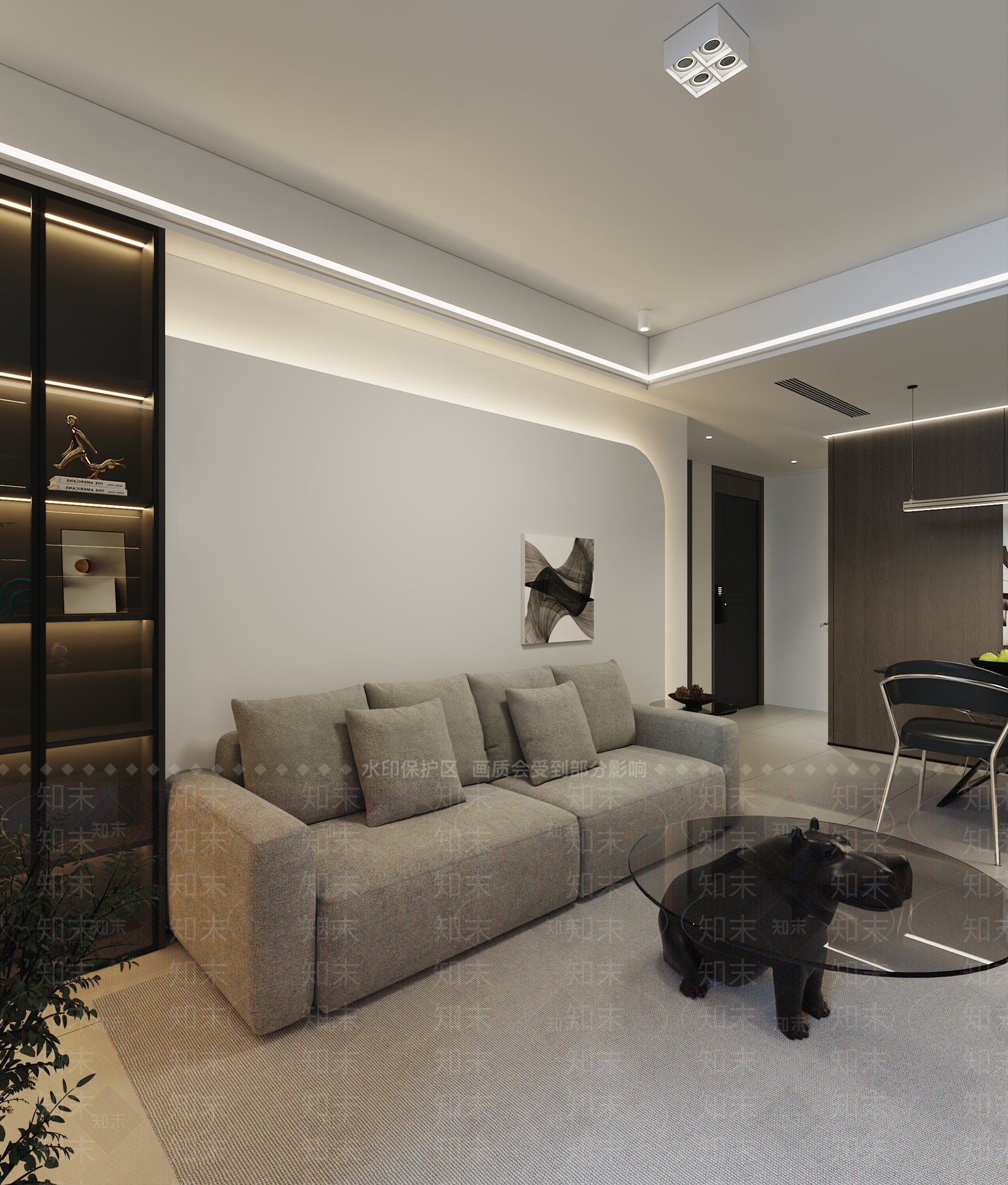 现代客餐厅3D模型下载【ID:1204033498】