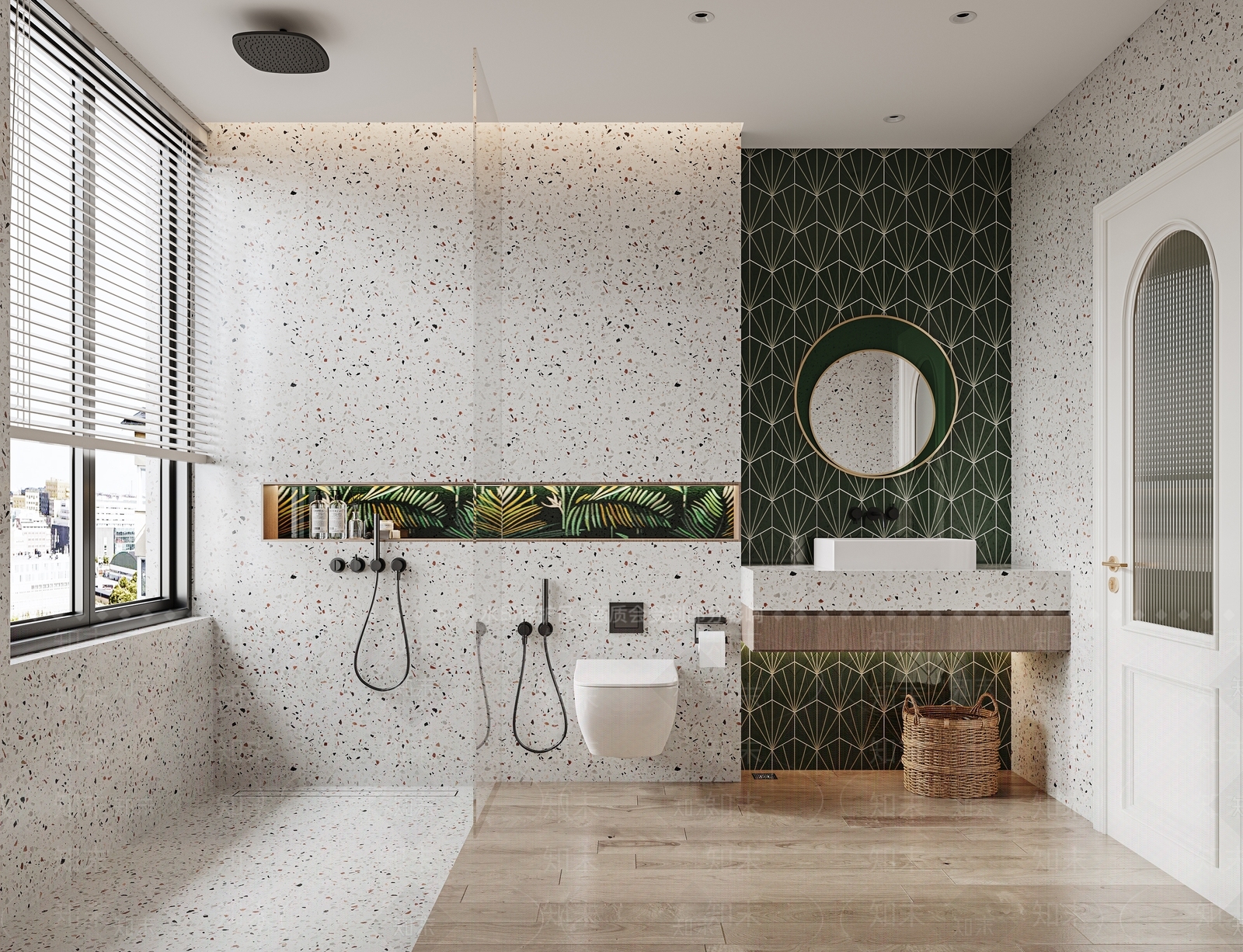 奶油北欧卫生间3D模型下载【ID:1204035432】