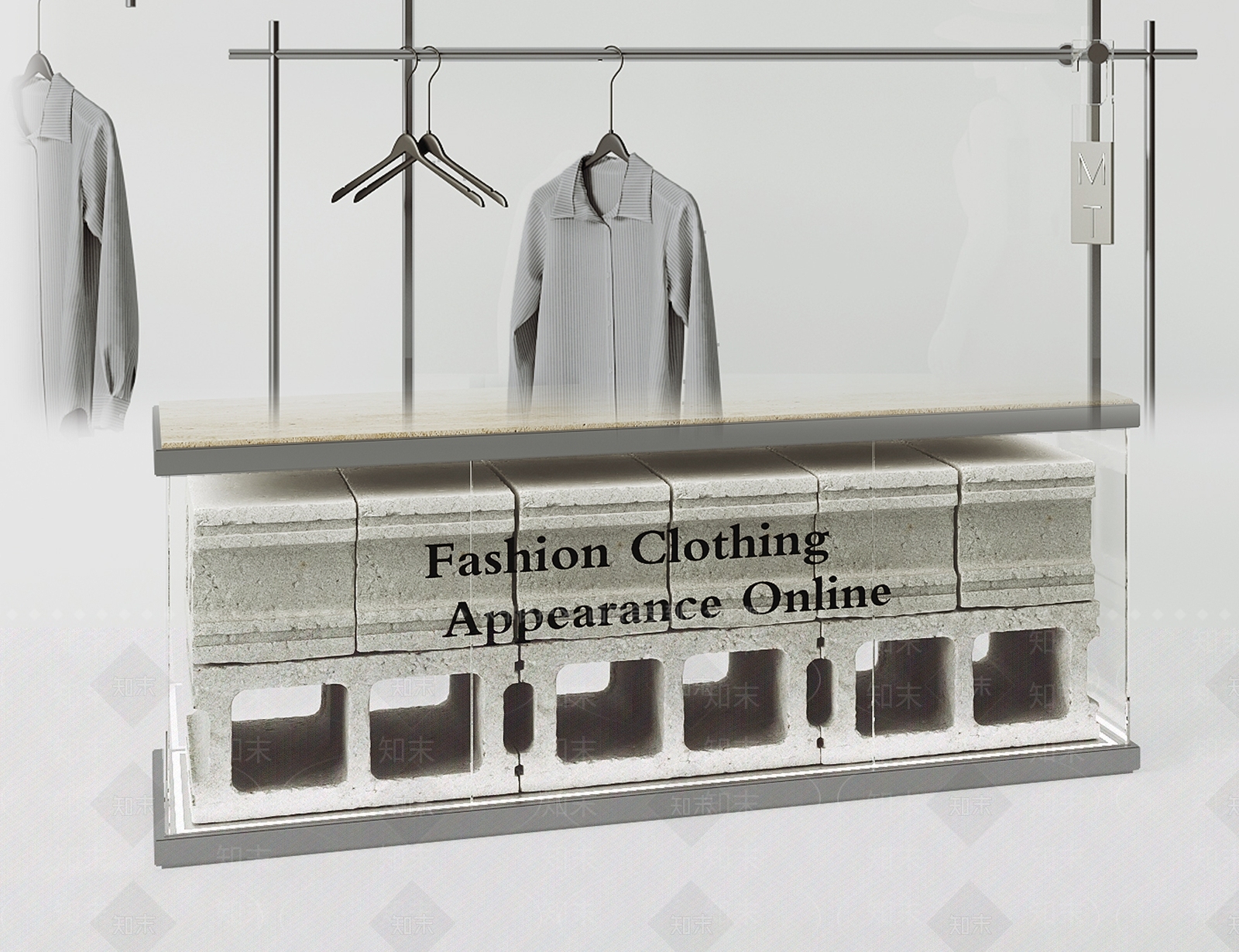 现代极简服装店3D模型下载【ID:1204072103】