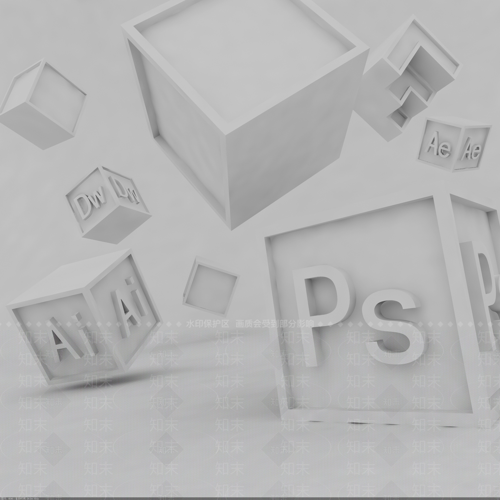 现代艺术装置3D模型下载【ID:1204041083】