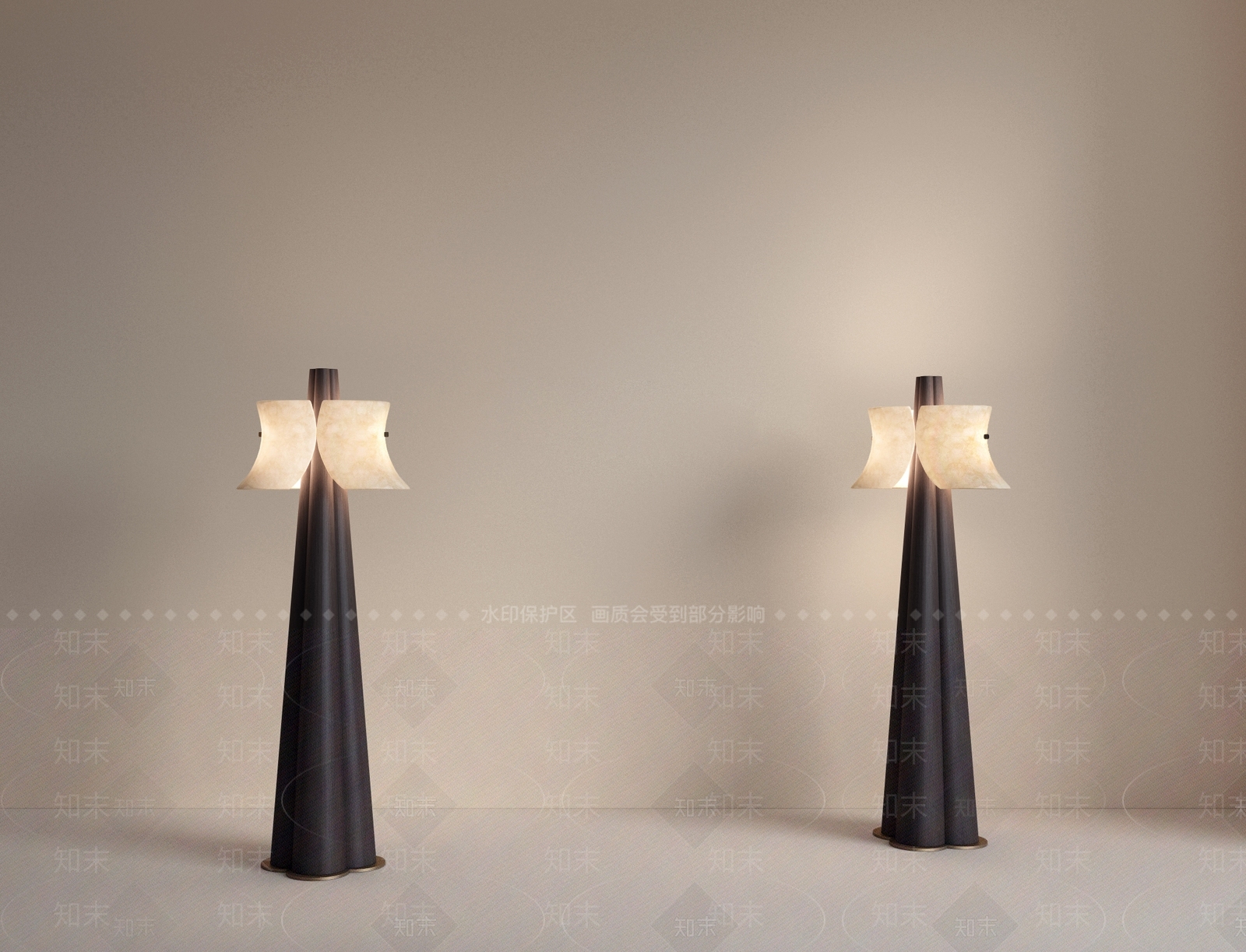 现代复古落地灯3D模型下载【ID:1204042160】