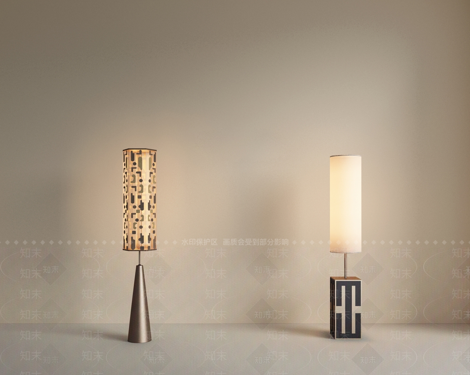 现代轻奢落地灯3D模型下载【ID:1204042148】