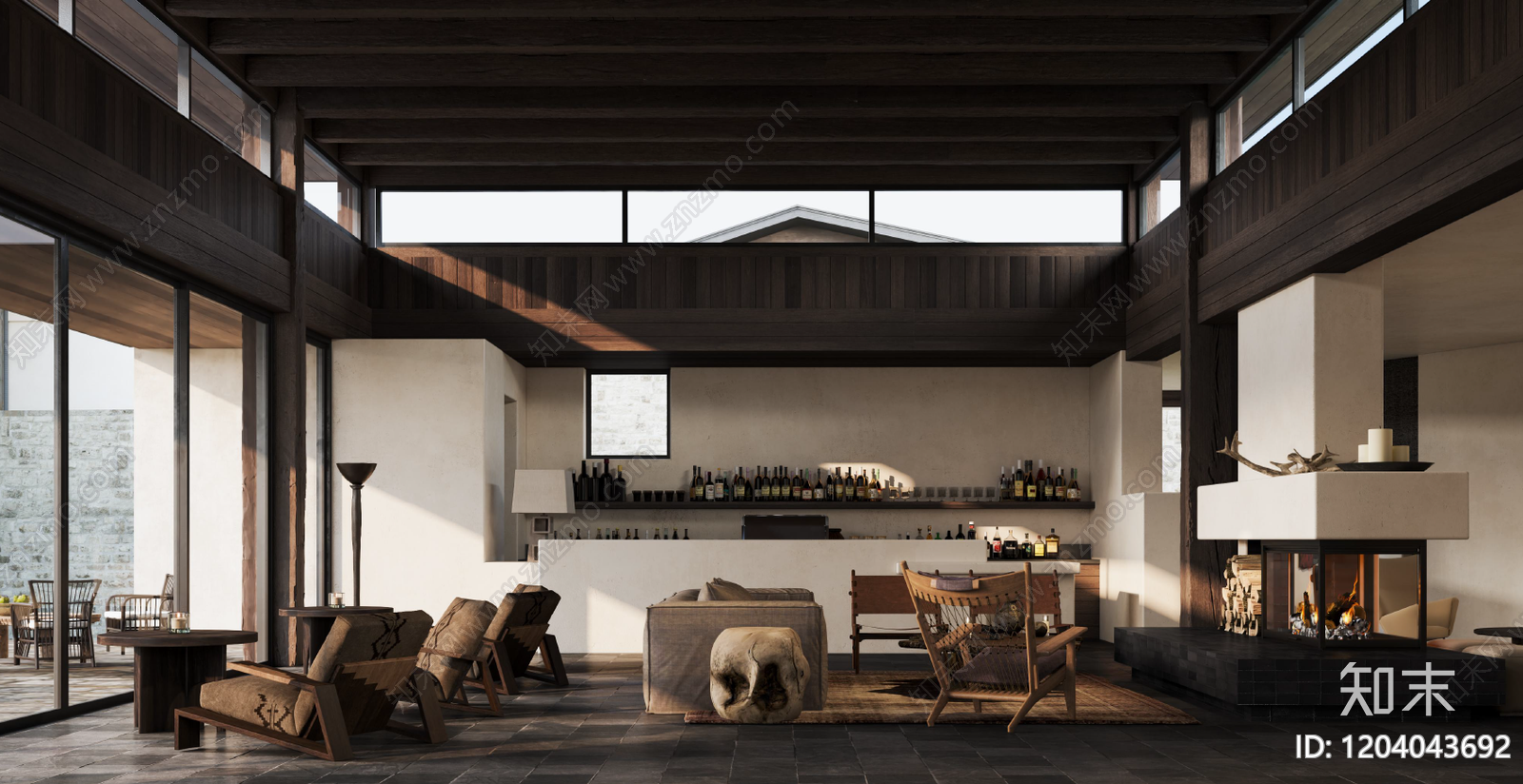 简约侘寂咖啡店下载【ID:1204043692】